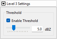 Level 3 Settings threshold controls